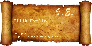 Illik Evelin névjegykártya